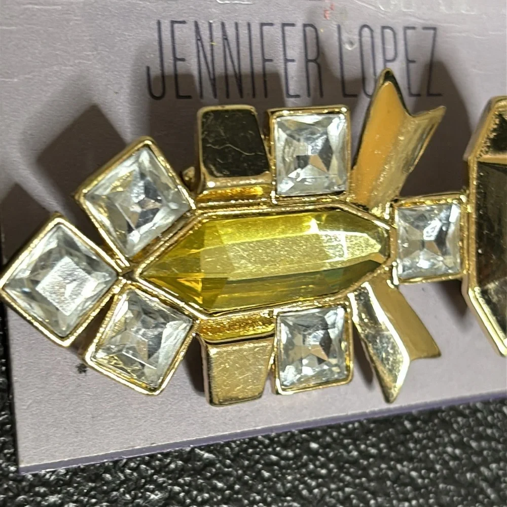 NWT Jennifer Lopez Geometric Rhinestone Brooch